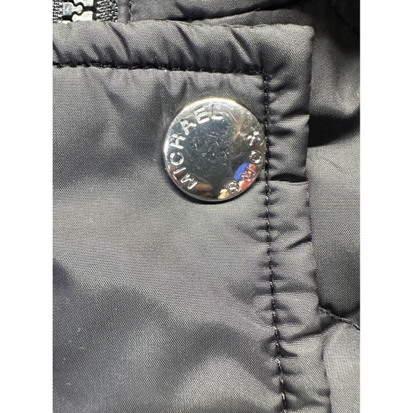 Michael Kors Women's Packable Down Fill Long Black Puffer Jacket Coat L  Warm - Picture 8 of 9